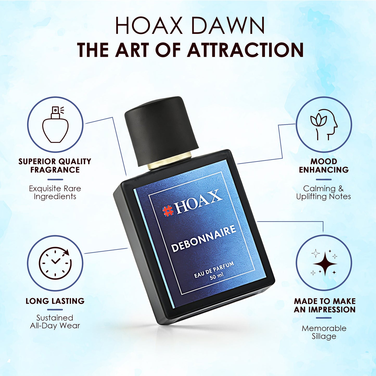 Debonnaire –  Eau De Parfum for Everyday Wear | Refreshing Sea Notes | 50ml
