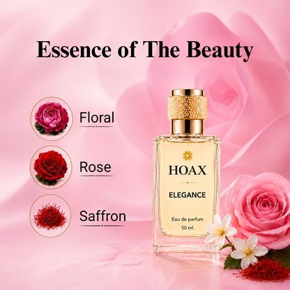 Elegance - Eau De Parfum for Women | Red Rose, Saffron & Oud Fragrance | 50ml