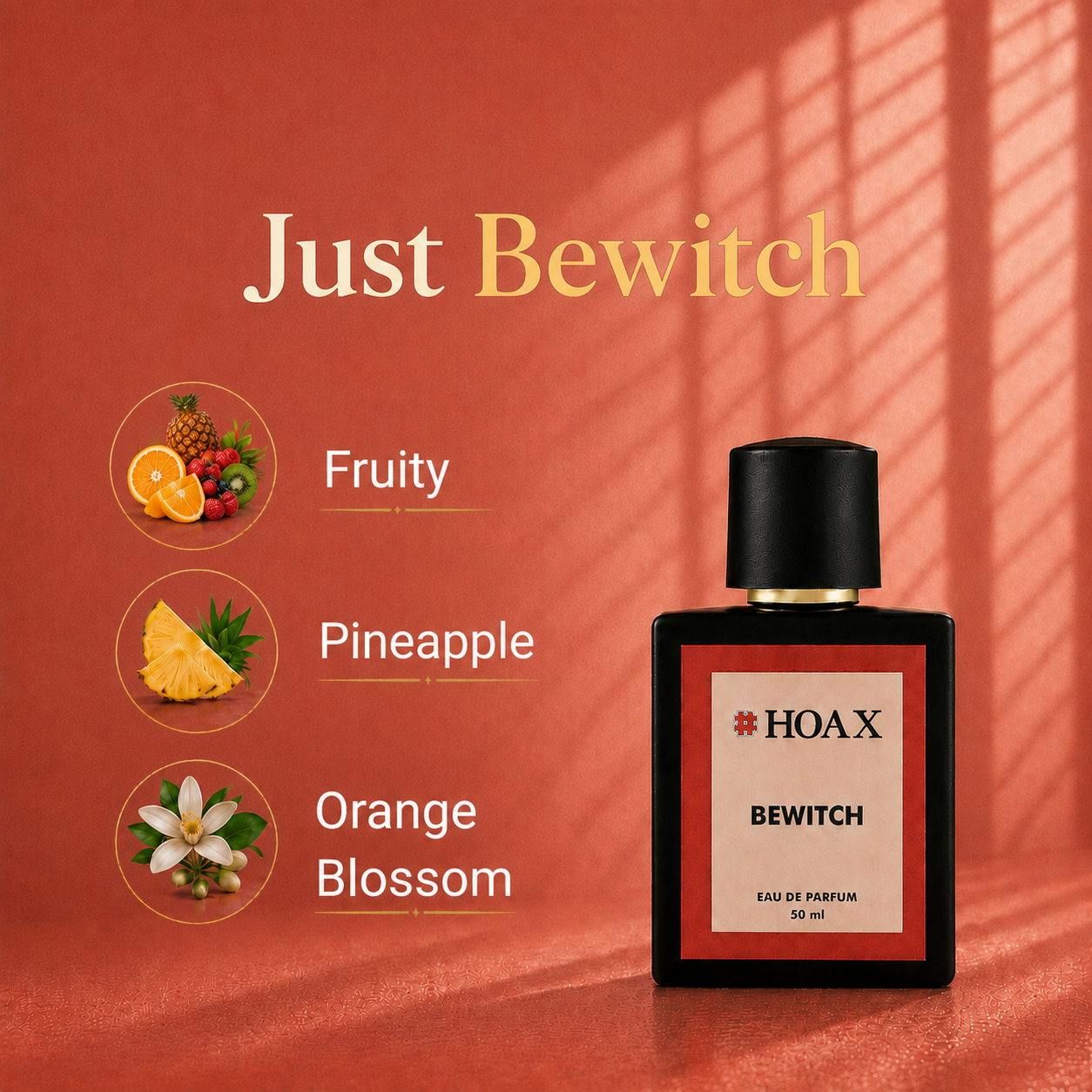 Bewitch Luxury Eau De Parfum for Women | Fresh, Fruity & Feminine Fragrance | 50ml