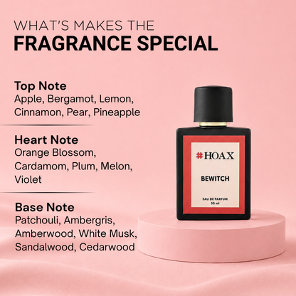 Bewitch Luxury Eau De Parfum for Women | Fresh, Fruity & Feminine Fragrance | 50ml
