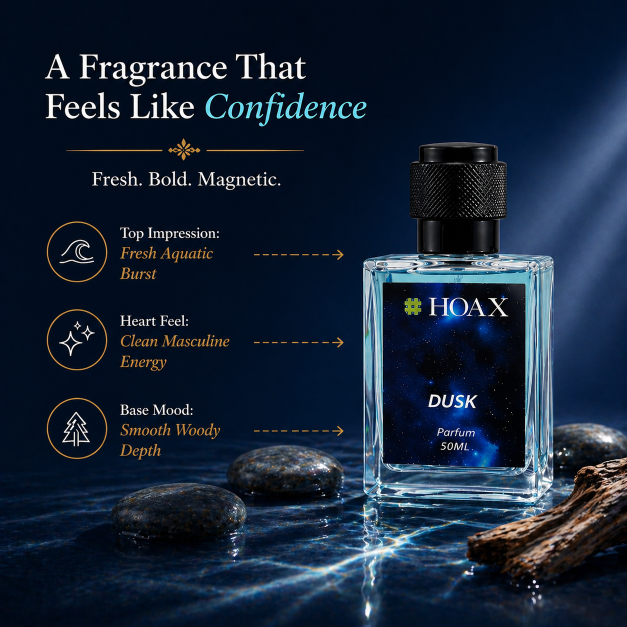 Dusk – Refreshing Aquatic Fragrance for Men - Daily, Date & Office Wear | 50ml