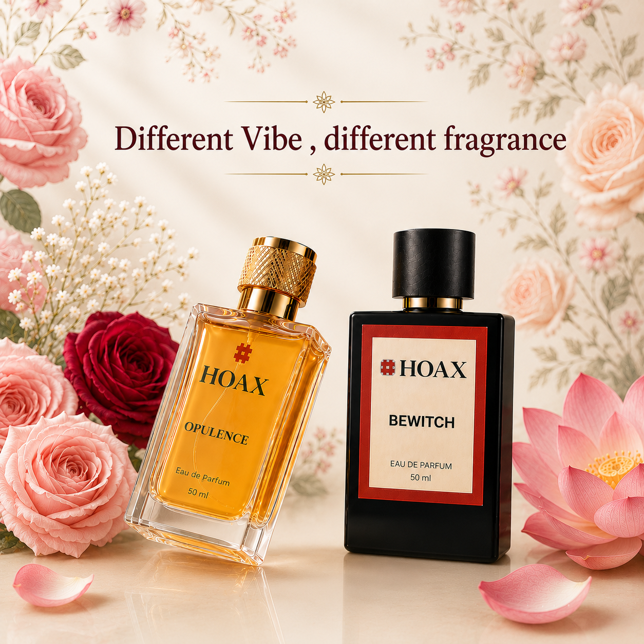 Hoax | Opulence & Bewitch | Eau De Parfum Combo for Women | Premium Long Lasting Fragrance Set | 50ml x2