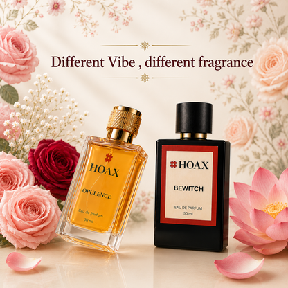 Hoax | Opulence & Bewitch | Eau De Parfum Combo for Women | Premium Long Lasting Fragrance Set | 50ml x2