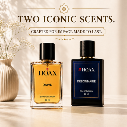 Hoax | Dawn & Debonnaire | Eau De Parfum Combo for Men | Premium Long Lasting Fragrance Set | 50ml x2