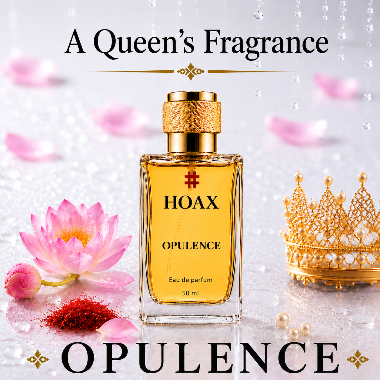 Opulence - Eau De Parfum for Women | Sophisticated Lotus & Saffron Fragrance | 50ml