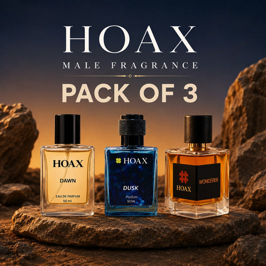 Hoax | Dawn, Dusk & Wanderer | Eau De Parfum Combo for Men | Premium Long Lasting Fragrance Set | 50ml x3