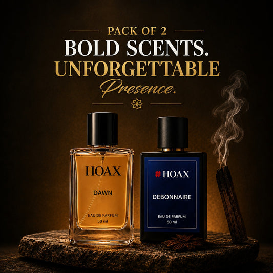 Hoax | Dawn & Debonnaire | Eau De Parfum Combo for Men | Premium Long Lasting Fragrance Set | 50ml x2