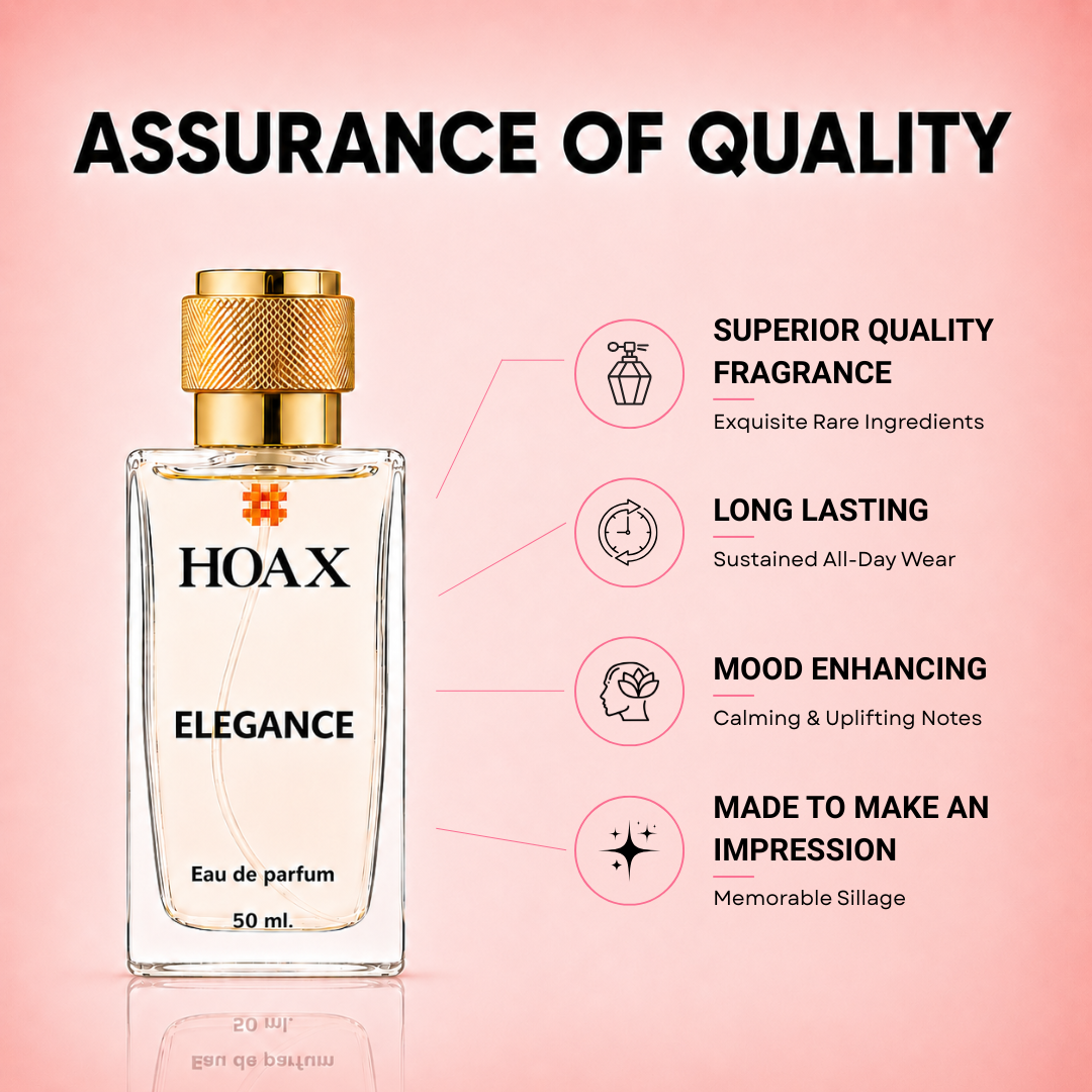 Elegance - Eau De Parfum for Women | Red Rose, Saffron & Oud Fragrance | 50ml
