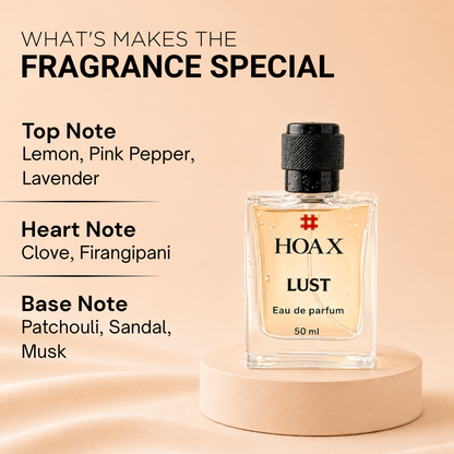 Lust - Citrus, Spicy Woody Lemon, Clove & Patchouli - Date Night & Party Wear | 50ml