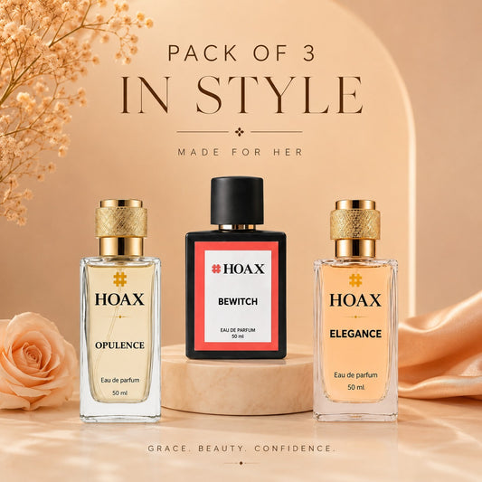 Hoax | Elegance, Opulence & Bewitch | Eau De Parfum Combo for Women | Premium Long Lasting Fragrance Set | 50ml x3