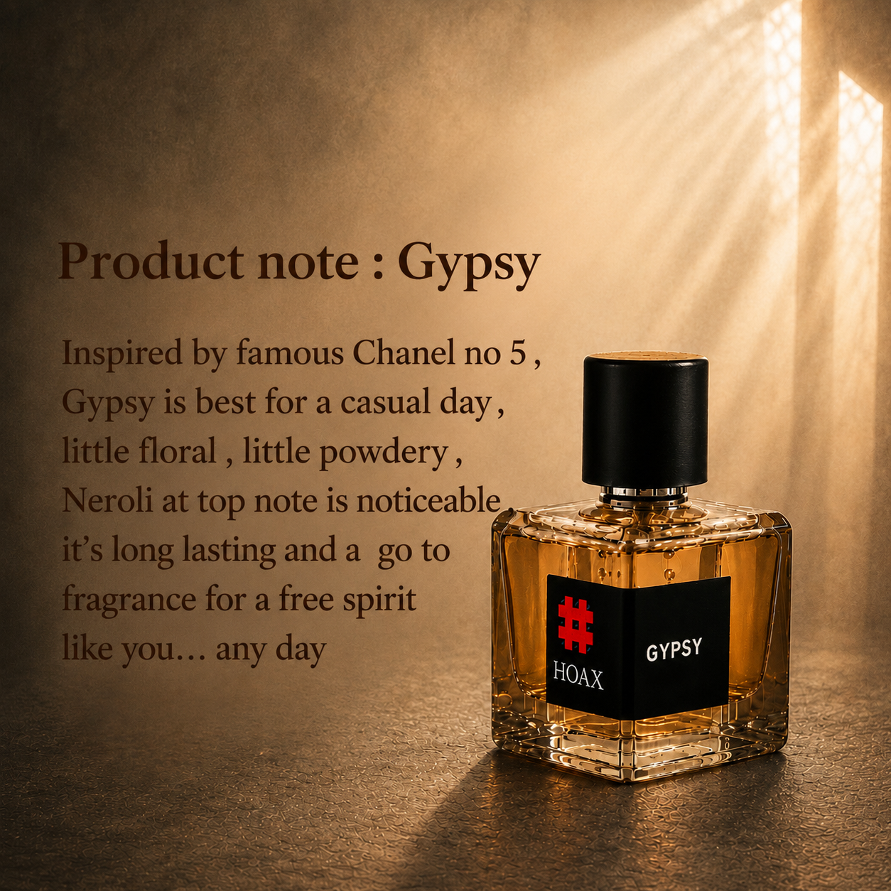 Gypsy Signature Eau De Parfum for Women | Oudwood, Geranium & Sandalwood Blend | 50ml