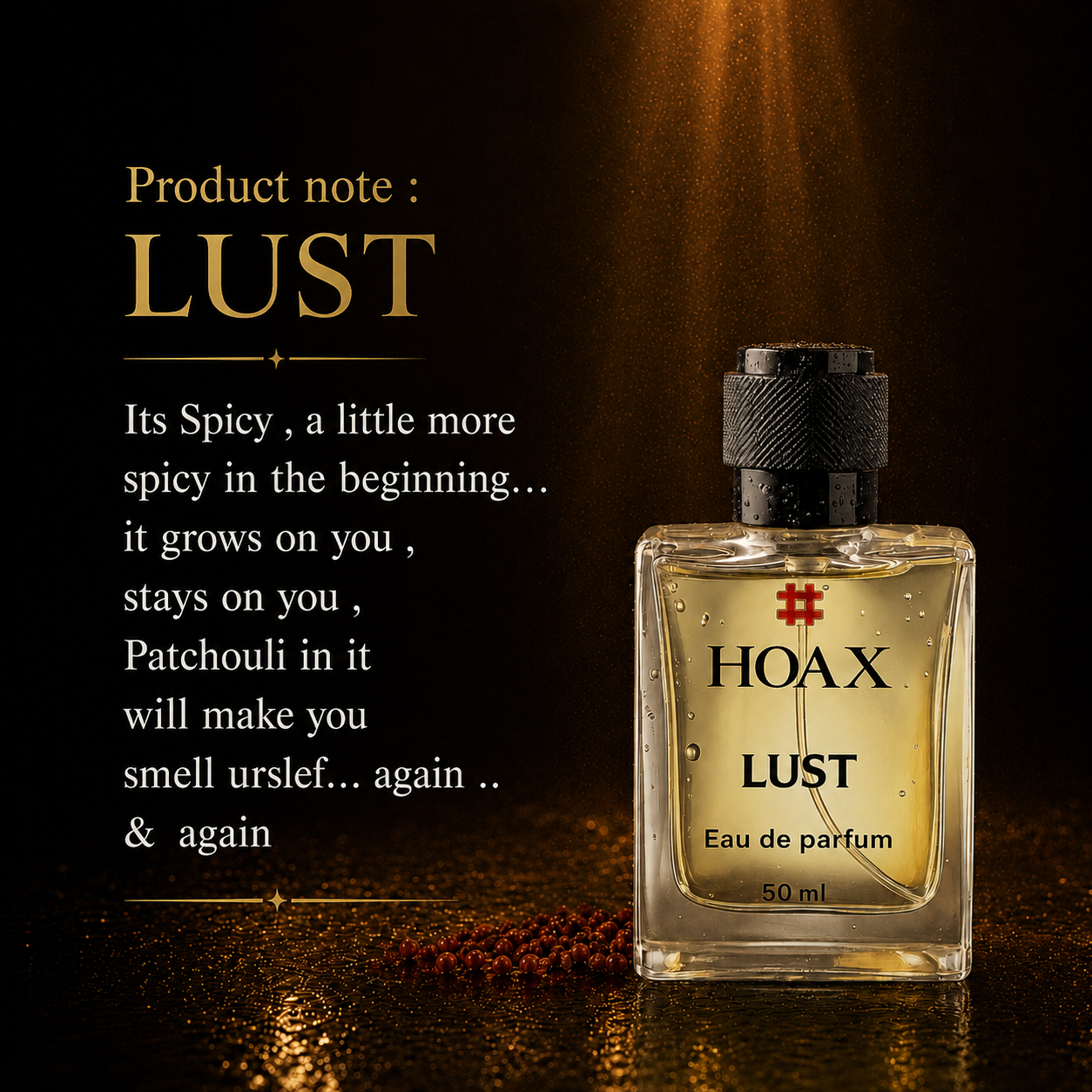 Lust - Citrus, Spicy Woody Lemon, Clove & Patchouli - Date Night & Party Wear | 50ml