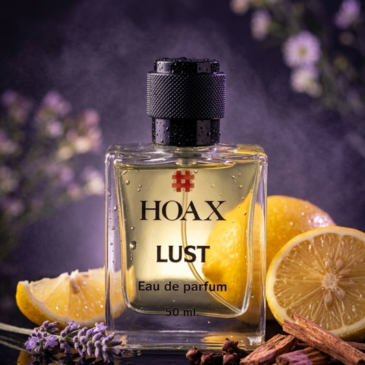 Hoax Lust Eau De Parfum for Men | Long Lasting Premium Citrus Spicy & Woody Fragrance | Lemon Clove Frangipani Patchouli | Date Night & Party Wear