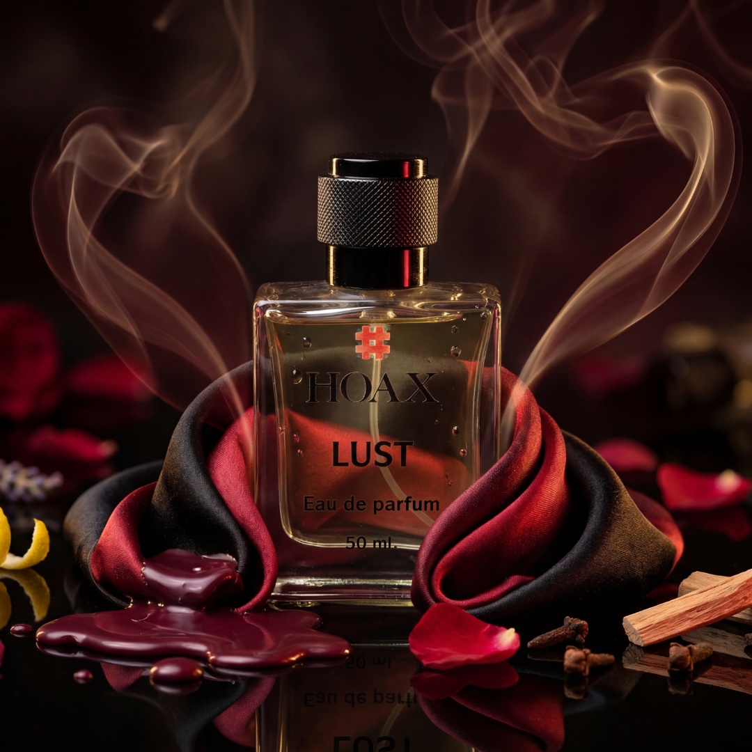 Hoax Lust Eau De Parfum for Men | Long Lasting Premium Citrus Spicy & Woody Fragrance | Lemon Clove Frangipani Patchouli | Date Night & Party Wear