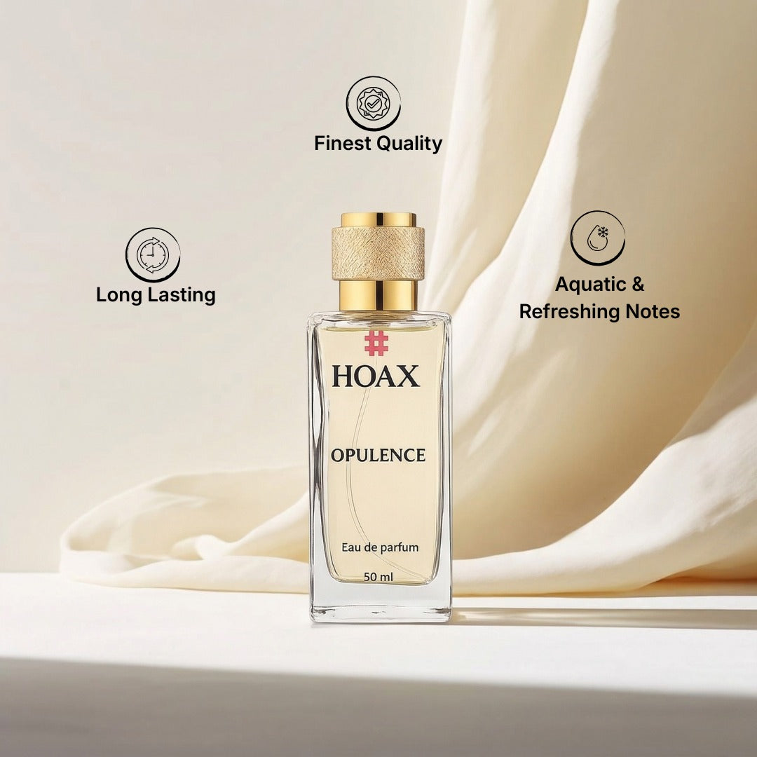 HOAX Opulence Eau de Parfum For Women : rich fragrance of lotus with saffron| Long Lasting Fragrance | 50 ml