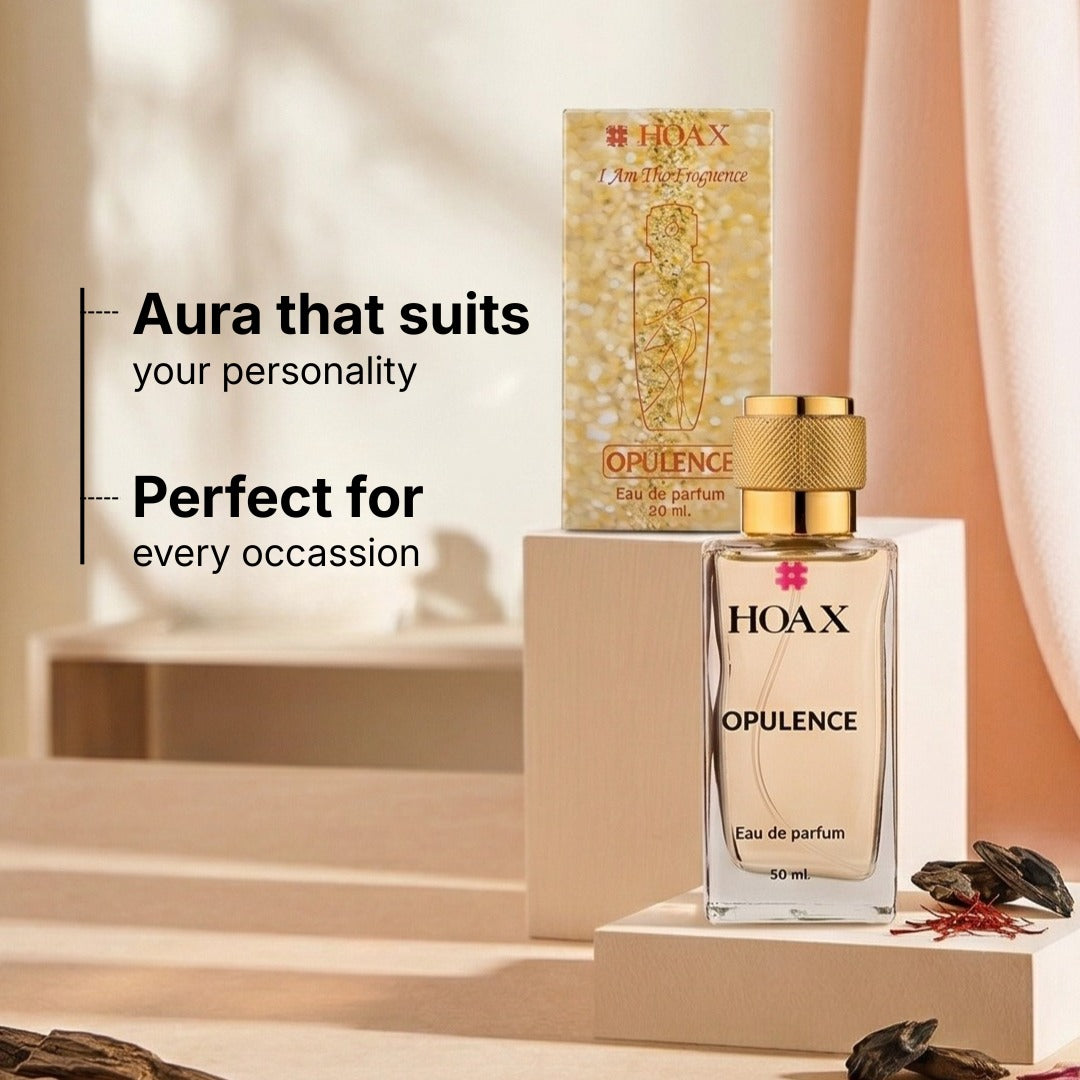 HOAX Opulence Eau de Parfum For Women : rich fragrance of lotus with saffron| Long Lasting Fragrance | 50 ml