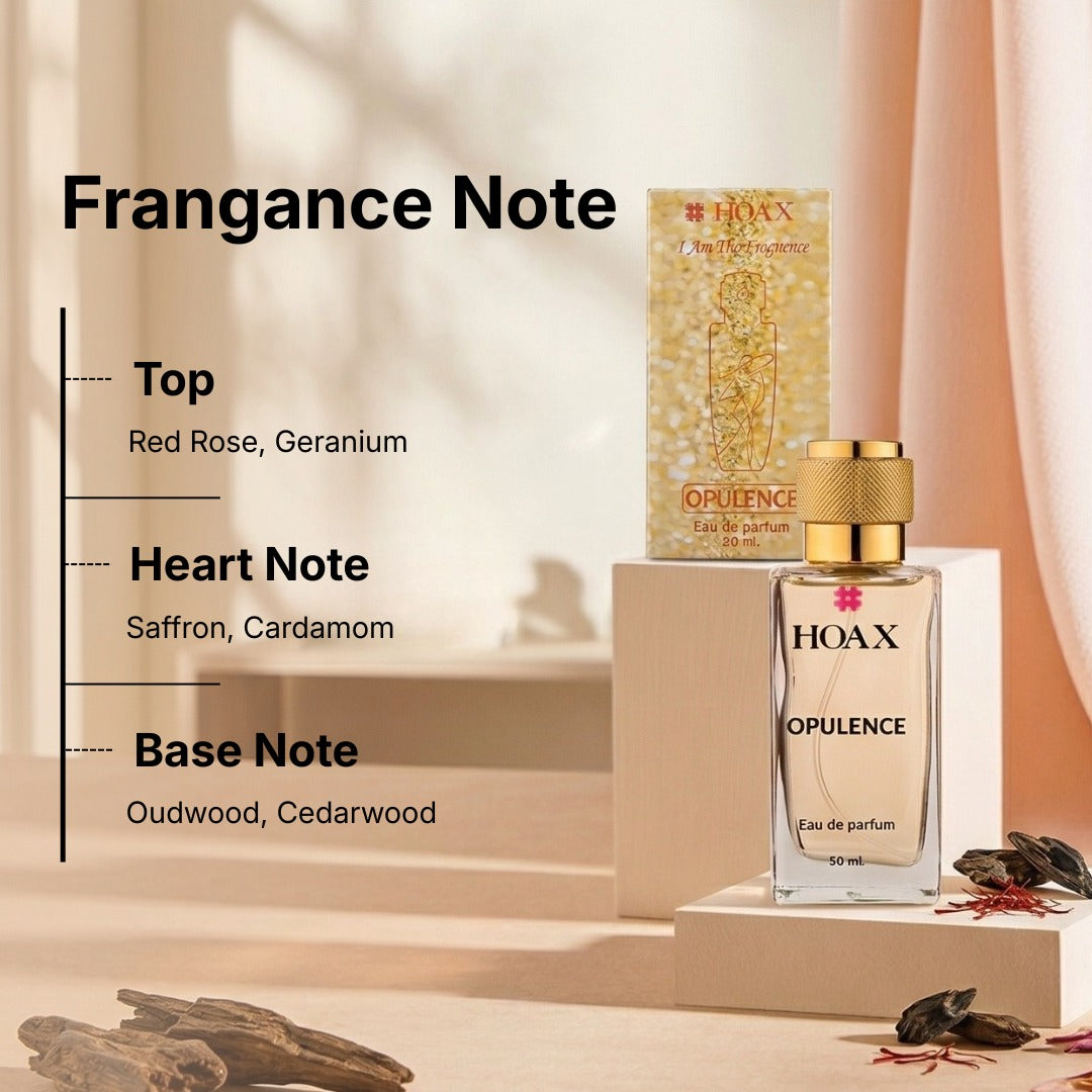 HOAX Opulence Eau de Parfum For Women : rich fragrance of lotus with saffron| Long Lasting Fragrance | 50 ml