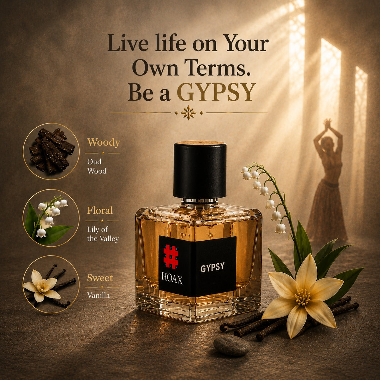 Gypsy Signature Eau De Parfum for Women | Oudwood, Geranium & Sandalwood Blend | 50ml