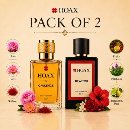 Hoax | Opulence & Bewitch | Eau De Parfum Combo for Women | Premium Long Lasting Fragrance Set | 50ml x2