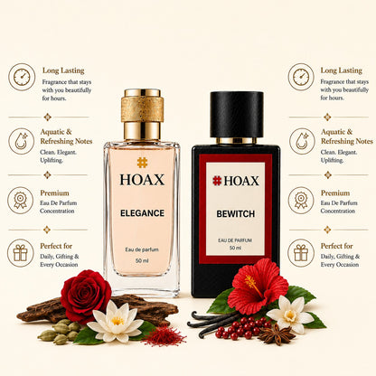 Hoax | Elegance & Bewitch | Eau De Parfum Combo for Women | 50ml x2