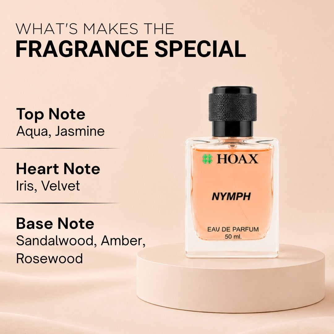 Nymph Signature Eau De Parfum for Women | Floral Jasmine, Iris & Rosewood Fragrance | 50ml