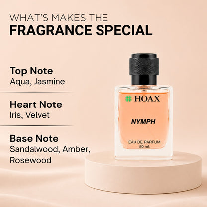 Nymph Signature Eau De Parfum for Women | Floral Jasmine, Iris & Rosewood Fragrance | 50ml